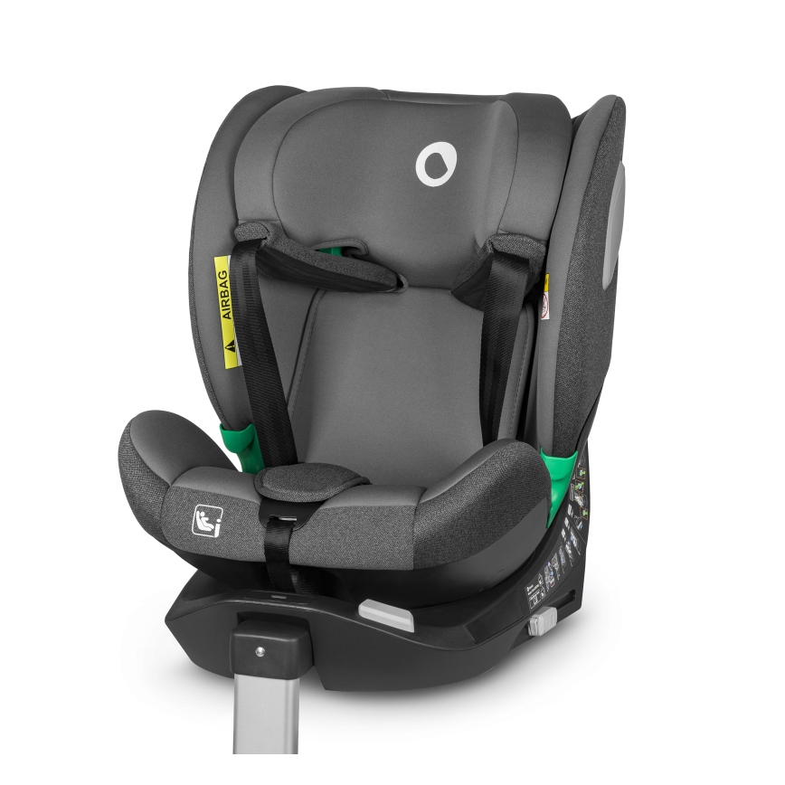 Lionelo - Silla de coche giratoria con base BRAAM i-Size 40-150 cm Gris Piedra