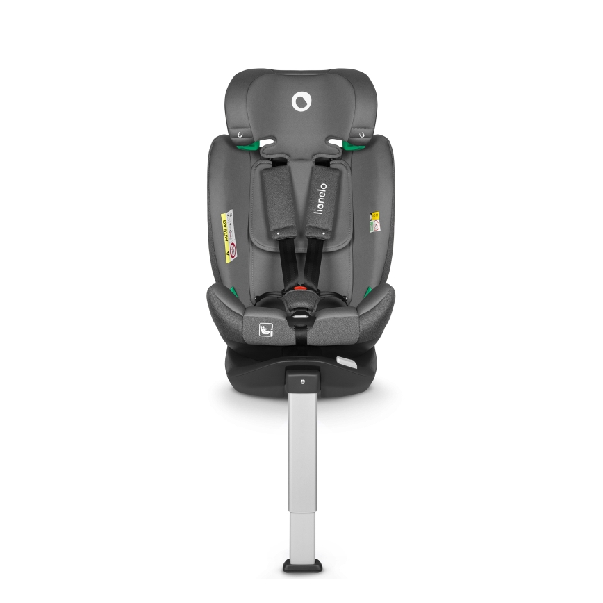 Lionelo - Silla de coche giratoria con base BRAAM i-Size 40-150 cm Gris Piedra