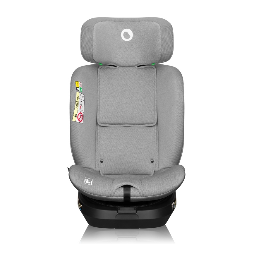 Lionelo - Silla de coche giratoria con base BRAVE i-Size 40-150 cm Gris piedra