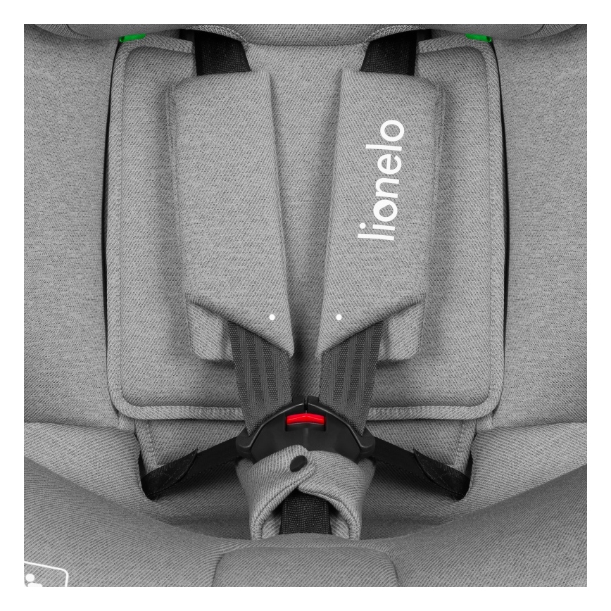 Lionelo - Silla de coche giratoria con base BRAVE i-Size 40-150 cm Gris piedra