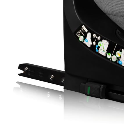 Lionelo - Silla de coche giratoria con base BRAVE i-Size 40-150 cm Gris piedra