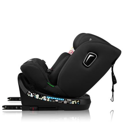 Lionelo - Silla de coche giratoria con base BRAVE i-Size 40-150 cm Negro Carbono
