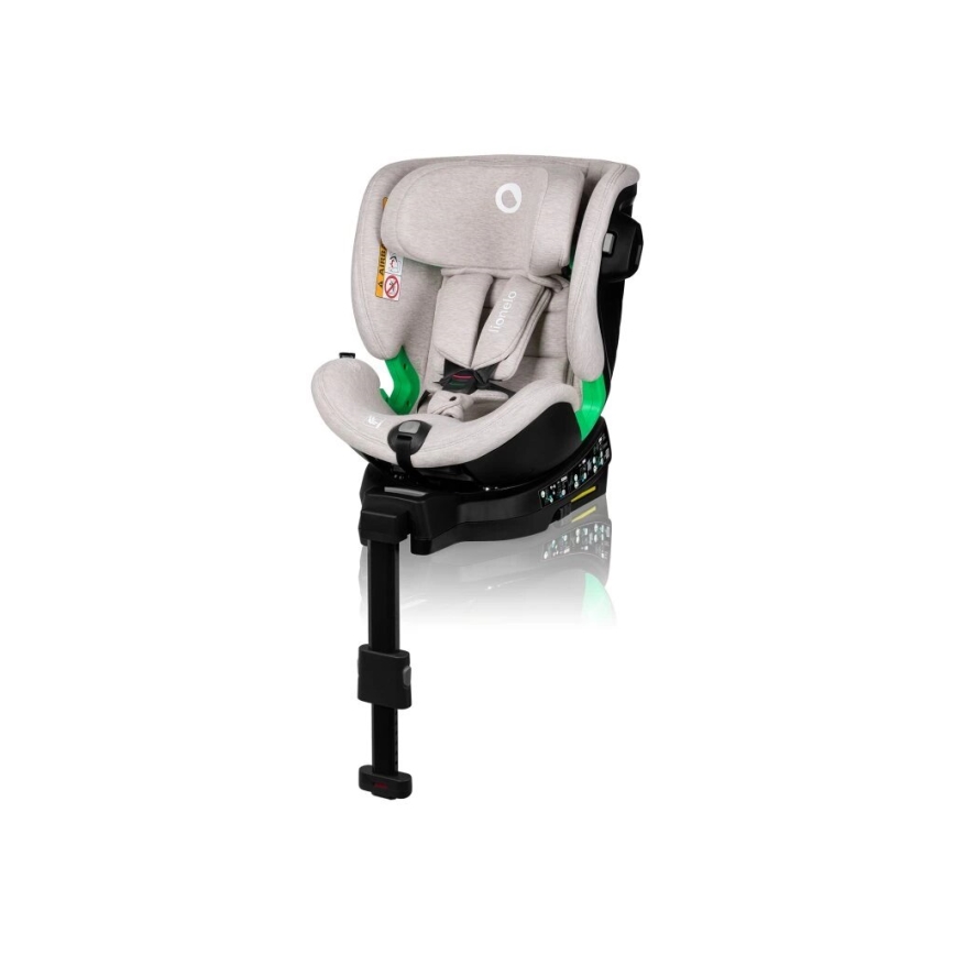 Lionelo - Silla de coche giratoria con base HARMONY i-Size 40-150 cm beige