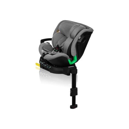 Lionelo - Silla de coche giratoria con base HARMONY i-Size 40-150 cm negro/gris