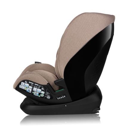 Lionelo - Silla de coche giratoria con base LAVENDER i-Size 76-150 cm Beige Latte