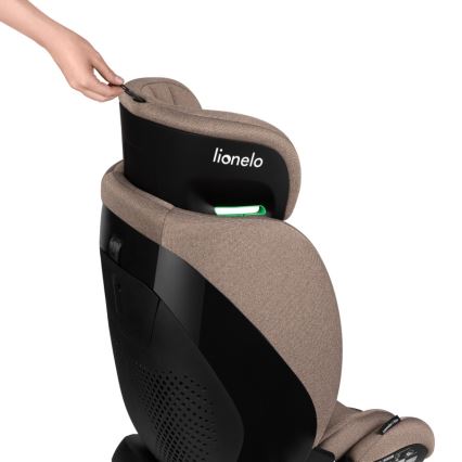 Lionelo - Silla de coche giratoria con base LAVENDER i-Size 76-150 cm Beige Latte