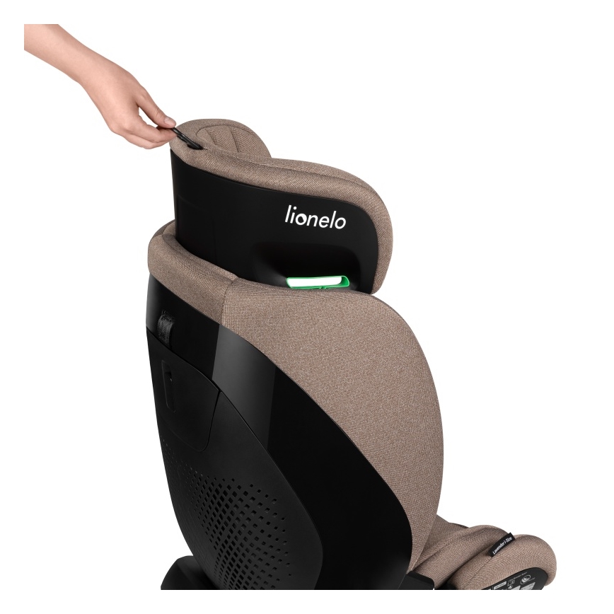 Lionelo - Silla de coche giratoria con base LAVENDER i-Size 76-150 cm Beige Latte