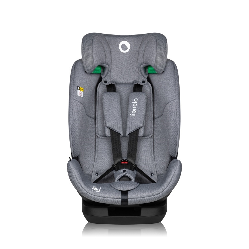 Lionelo - Silla de coche giratoria con base LAVENDER i-Size 76-150 cm Grey Stone
