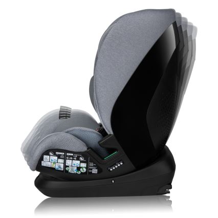 Lionelo - Silla de coche giratoria con base LAVENDER i-Size 76-150 cm Grey Stone