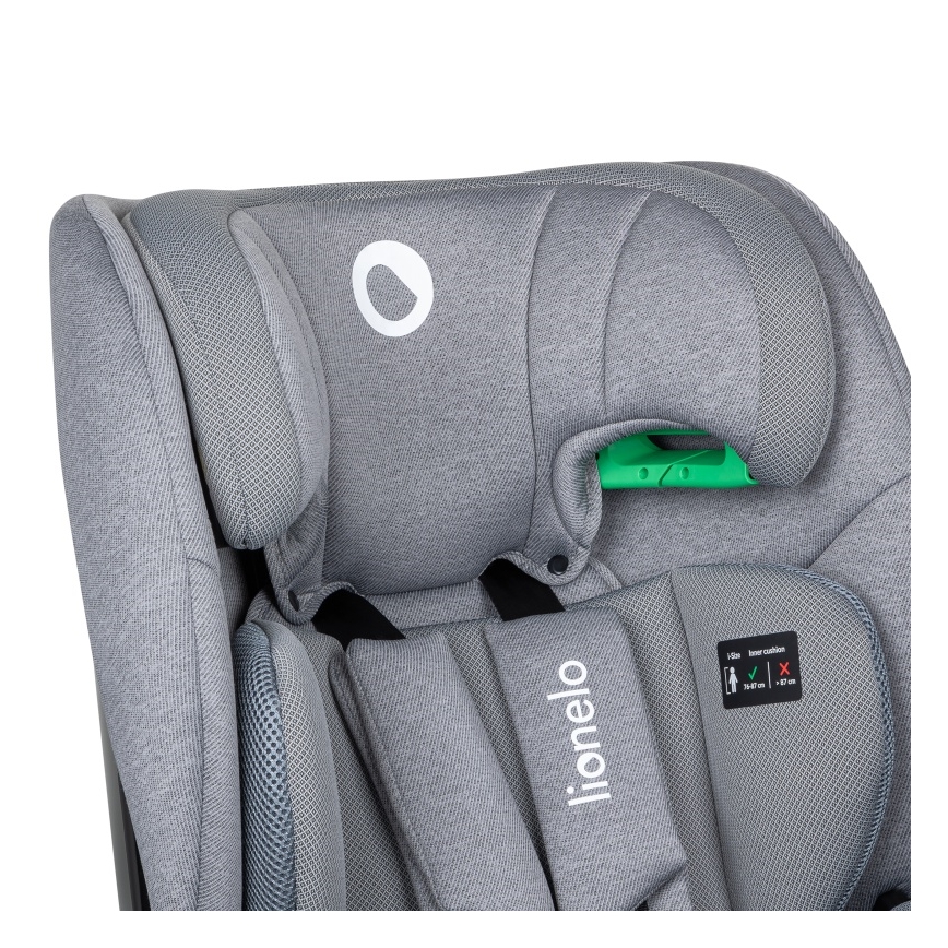 Lionelo - Silla de coche giratoria con base LAVENDER i-Size 76-150 cm Grey Stone