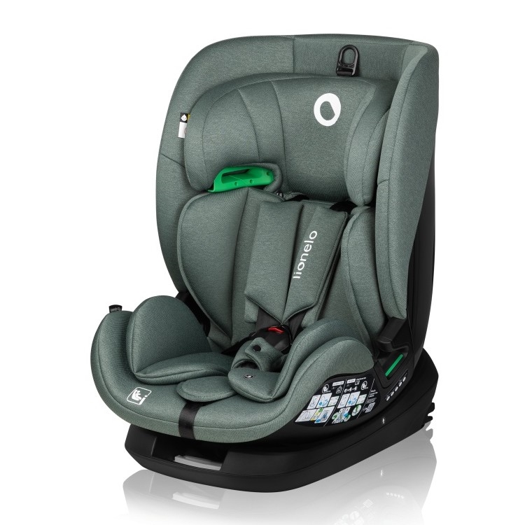 Lionelo - Silla de coche giratoria con base LAVENDER i-Size 76-150 cm Verde pistacho