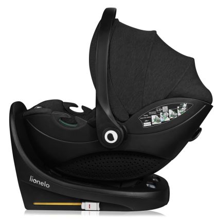 Lionelo - Silla de coche giratoria con base MOXIE SET i-Size 40-87 cm Black Carbon