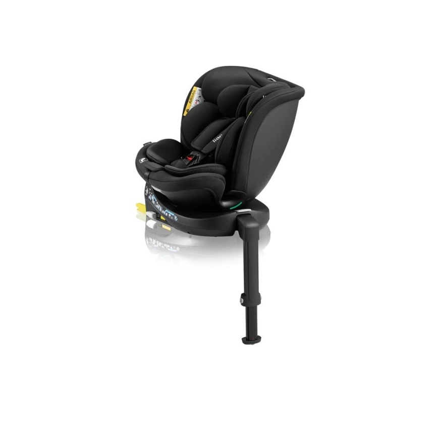 Lionelo - Silla de coche giratoria con base NAVY i-Size 40-150 cm negra