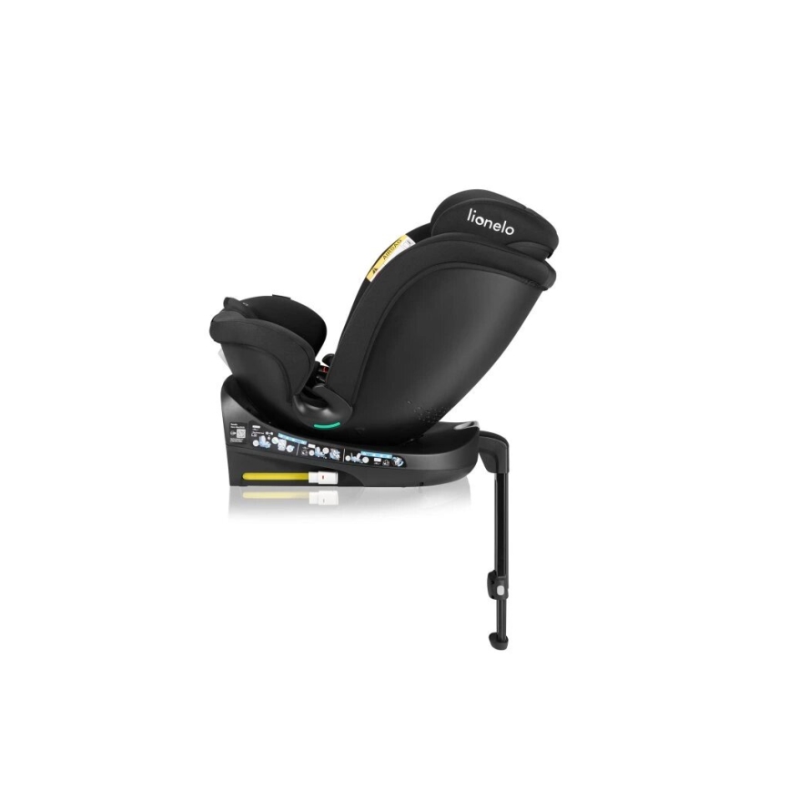 Lionelo - Silla de coche giratoria con base NAVY i-Size 40-150 cm negra