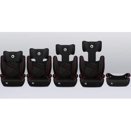 Lionelo - Silla de coche HUGO i-Size 100-150 cm negra/roja