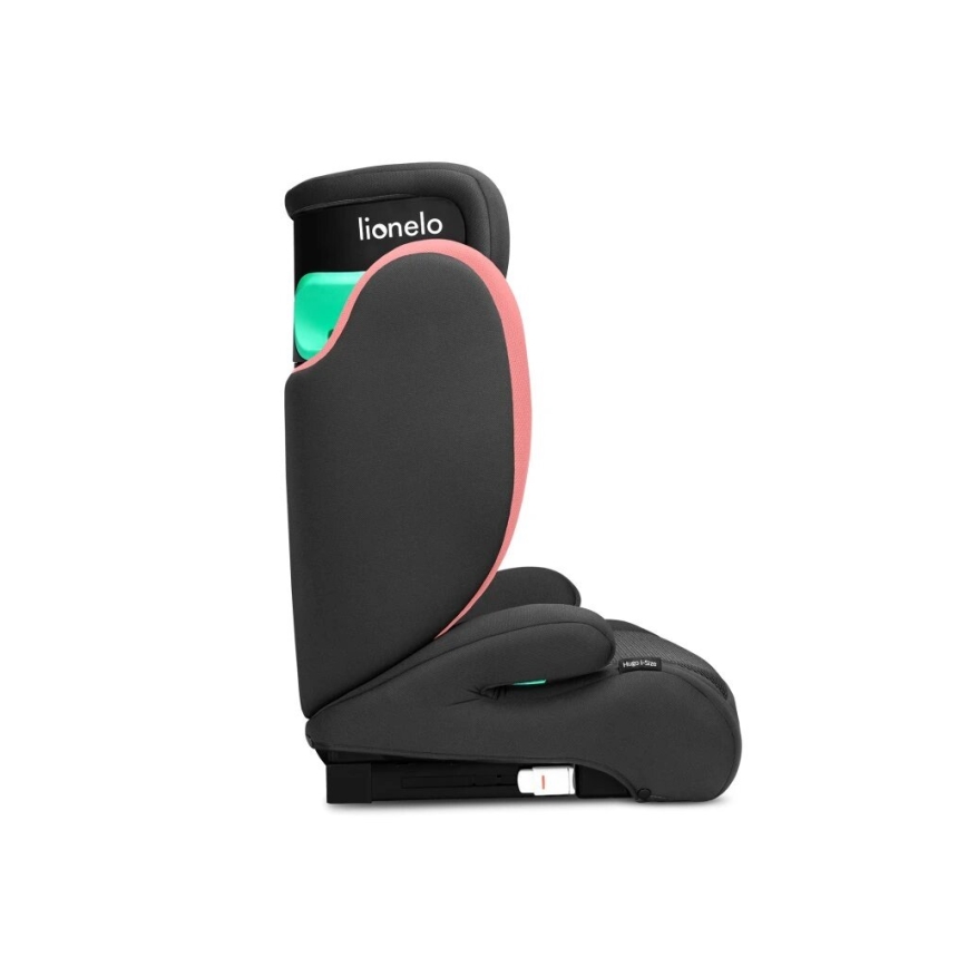 Lionelo - Silla de coche HUGO i-Size 100-150 cm negro/rosa