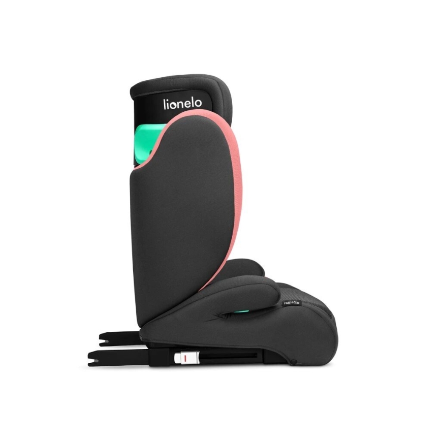 Lionelo - Silla de coche HUGO i-Size 100-150 cm negro/rosa