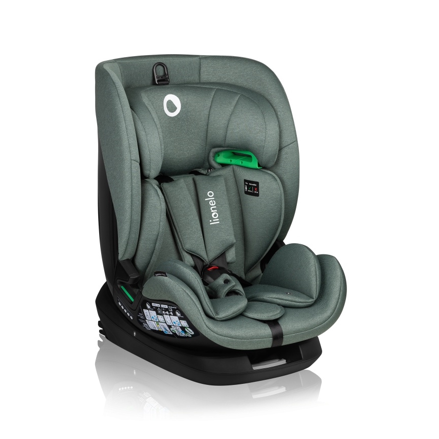 Lionelo - Silla de coche giratoria con base LAVENDER i-Size 76-150 cm Verde pistacho