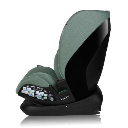 Lionelo - Silla de coche giratoria con base LAVENDER i-Size 76-150 cm Verde pistacho