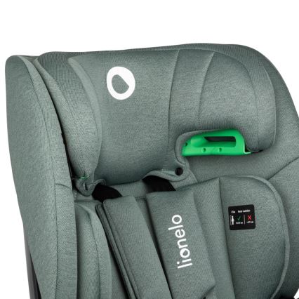 Lionelo - Silla de coche giratoria con base LAVENDER i-Size 76-150 cm Verde pistacho