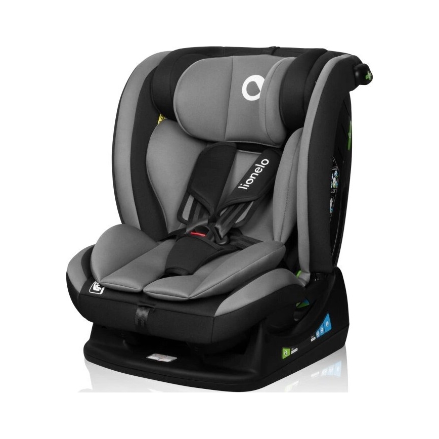 Lionelo - Silla de coche infantil AART i-Size 40-150 cm negro/gris