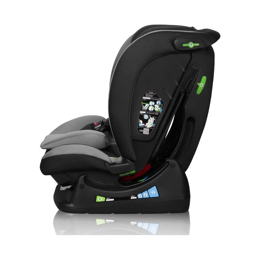 Lionelo - Silla de coche infantil AART i-Size 40-150 cm negro/gris