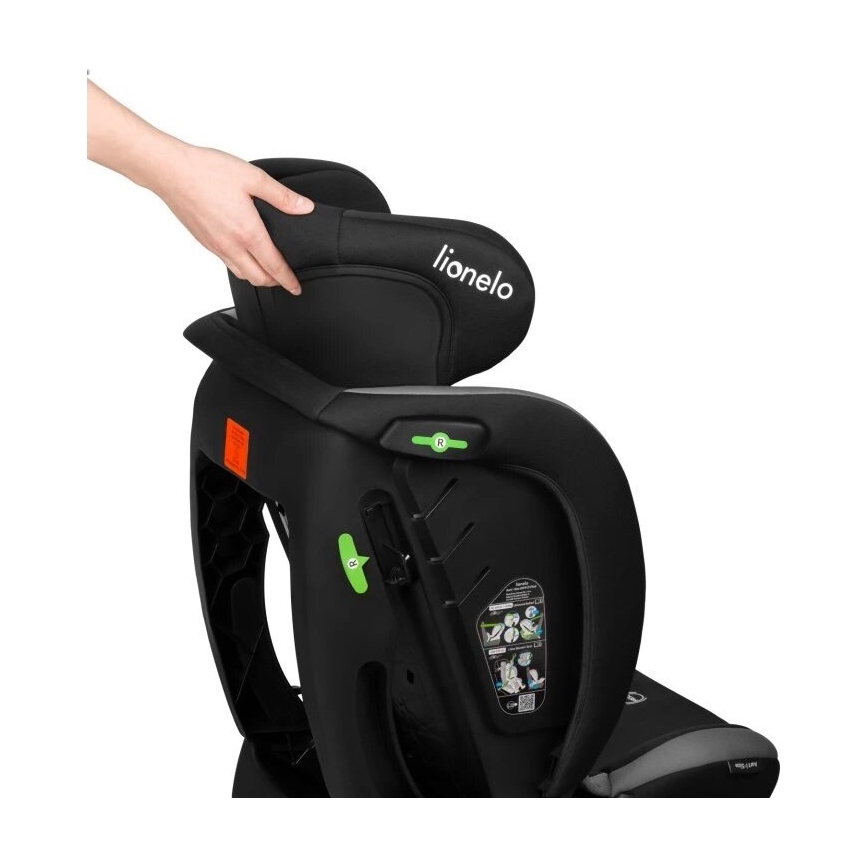 Lionelo - Silla de coche infantil AART i-Size 40-150 cm negro/gris