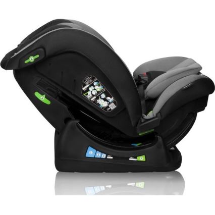 Lionelo - Silla de coche infantil AART i-Size 40-150 cm negro/gris