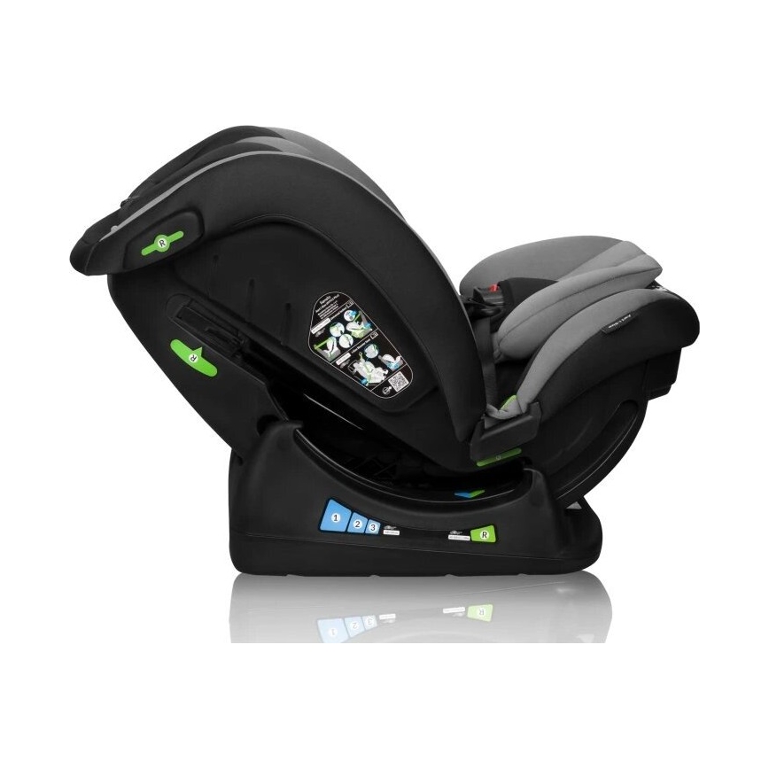 Lionelo - Silla de coche infantil AART i-Size 40-150 cm negro/gris