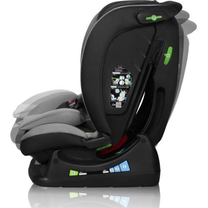 Lionelo - Silla de coche infantil AART i-Size 40-150 cm negro/gris