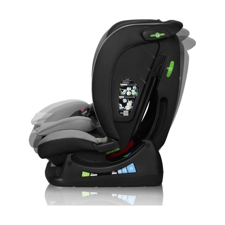 Lionelo - Silla de coche infantil AART i-Size 40-150 cm negro/gris