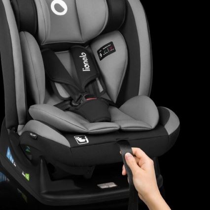 Lionelo - Silla de coche infantil AART i-Size 40-150 cm negro/gris