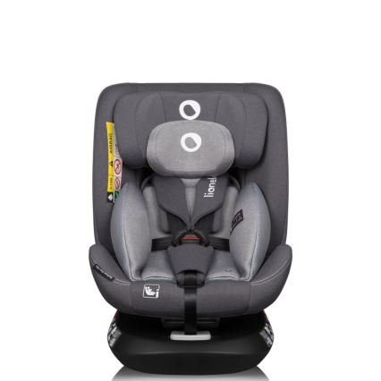 Lionelo - Silla de coche giratoria con base BASTIAAN ONE i-Size 40-150 cm Gris Piedra