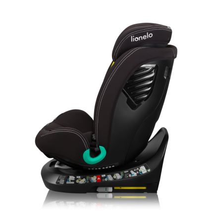 Lionelo - Silla de coche con base giratoria BASTIAAN ONE i-Size 40-150 cm Negro Carbón