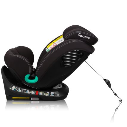 Lionelo - Silla de coche con base giratoria BASTIAAN ONE i-Size 40-150 cm Negro Carbón