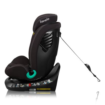 Lionelo - Silla de coche con base giratoria BASTIAAN ONE i-Size 40-150 cm Negro Carbón