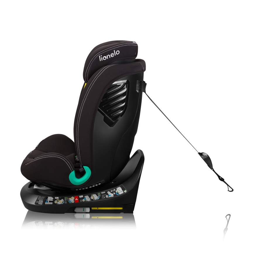 Lionelo - Silla de coche con base giratoria BASTIAAN ONE i-Size 40-150 cm Negro Carbón