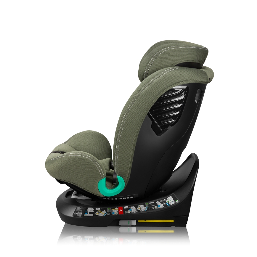 Lionelo - Silla de coche giratoria con base BASTIAAN ONE i-Size 40-150 cm Verde oliva