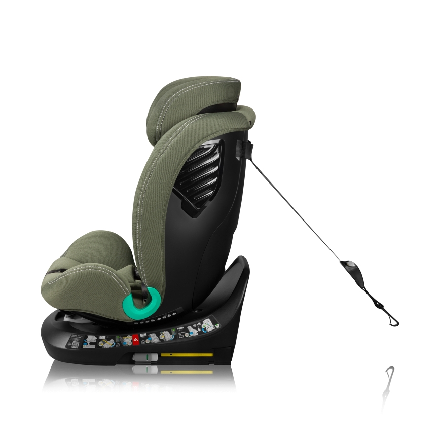 Lionelo - Silla de coche giratoria con base BASTIAAN ONE i-Size 40-150 cm Verde oliva