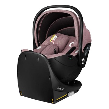 Lionelo - Silla de coche infantil giratoria con base MOXIE SET i-Size 40-87 cm Rosa Malva