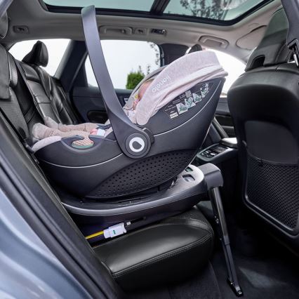 Lionelo - Silla de coche infantil giratoria con base MOXIE SET i-Size 40-87 cm Rosa Malva