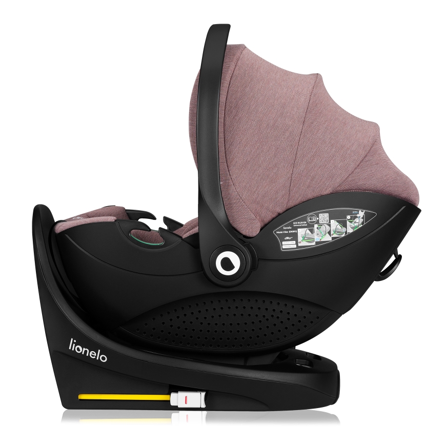 Lionelo - Silla de coche infantil giratoria con base MOXIE SET i-Size 40-87 cm Rosa Malva