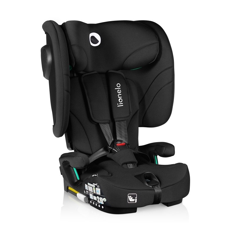 Lionelo - Silla de coche infantil plegable NELLY i-Size 76-150 cm Negro carbón