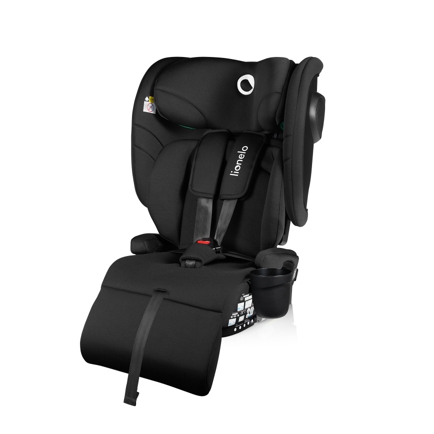 Lionelo - Silla de coche infantil plegable NELLY i-Size 76-150 cm Negro carbón
