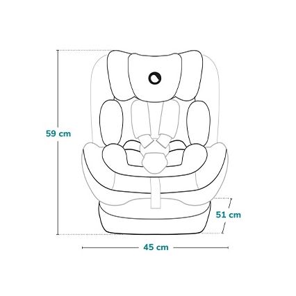 Lionelo - Silla de coche IZZY i-Size 40-150 cm Negro Carbono