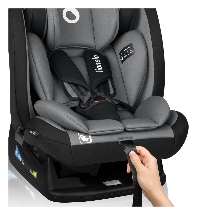 Lionelo - Silla de coche IZZY i-Size 40-150 cm Negro Gris