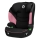 Lionelo - Silla de coche LARS i-Size 100-150 cm negro/rosa