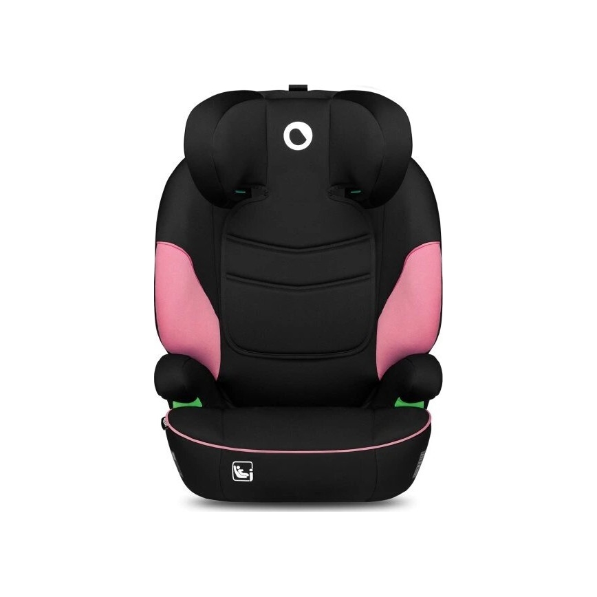 Lionelo - Silla de coche LARS i-Size 100-150 cm negro/rosa