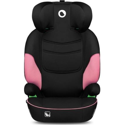 Lionelo - Silla de coche LARS i-Size 100-150 cm negro/rosa
