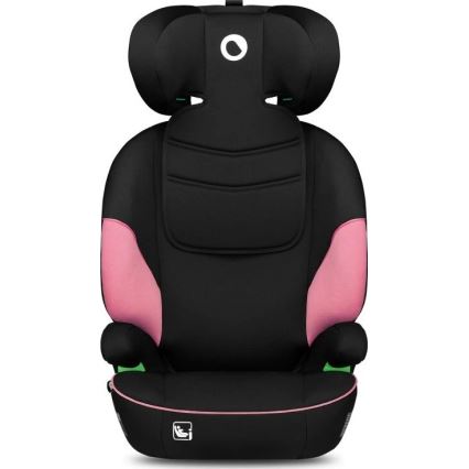 Lionelo - Silla de coche LARS i-Size 100-150 cm negro/rosa